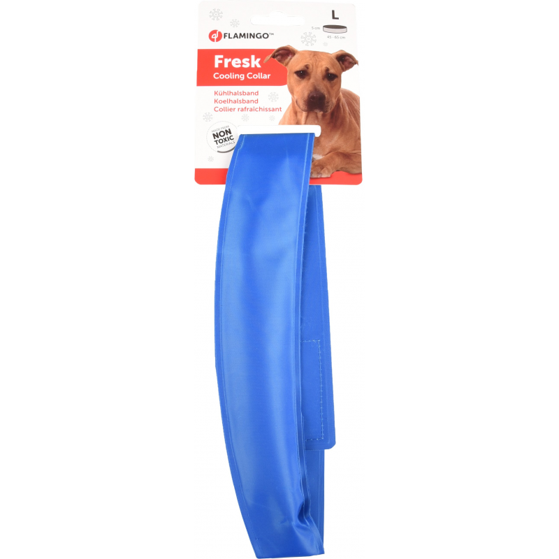 Flamingo Chladiaci obojok pre psov modrý L 49-56cm