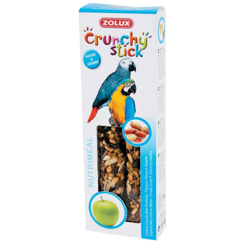 Crunchy Stick Parrot Arašidy/Jablko 2ks Zolux