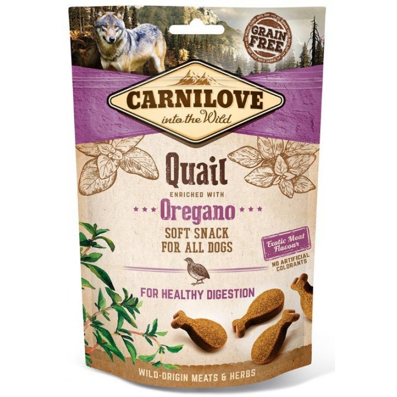 Carnilove Dog Semi Moist Snack Quail enriched with Oregano 200g