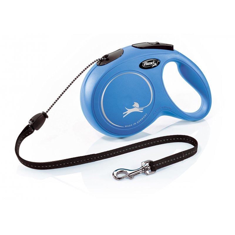Vodítko FLEXI Classic modrá M lanko 8m/20kg