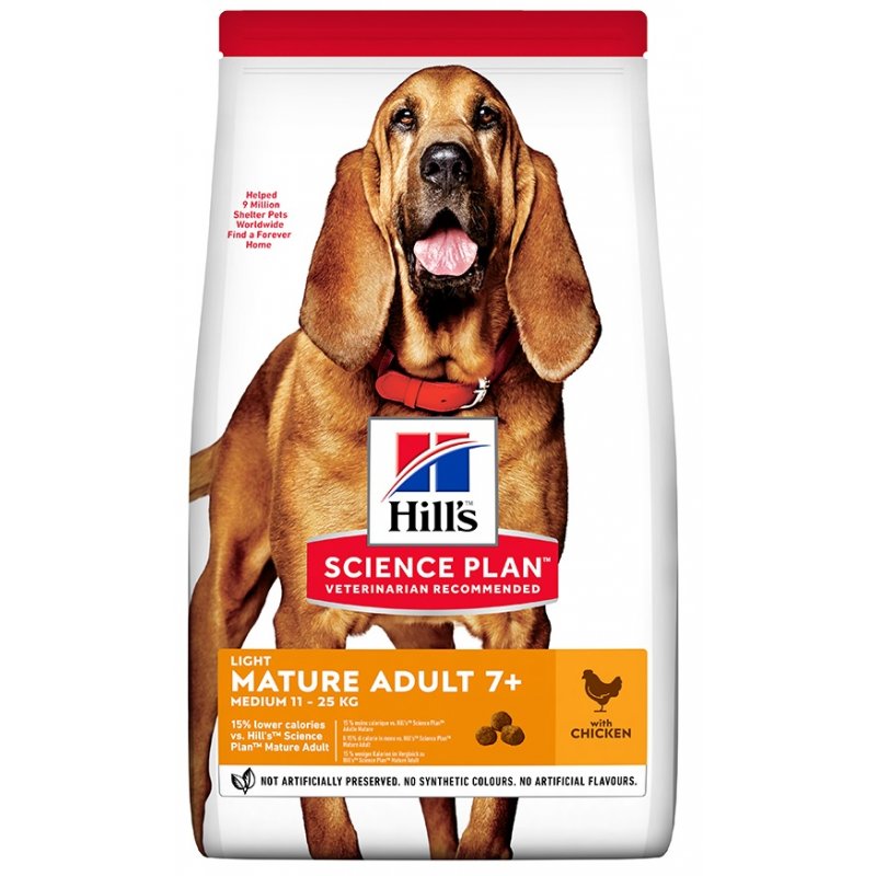 Hill's Science Plan Mature Adult 7+ Light Medium Chicken 14kg