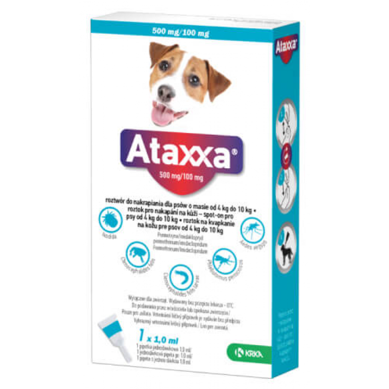 Ataxxa Spot-on Dog M 500mg/100mg 1x1ml