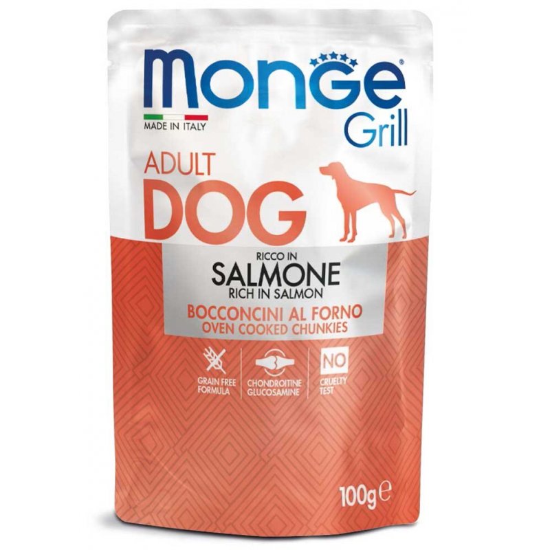 MONGE GRILL kapsička s lososem pro psy 100 g (min. odběr 24 ks)