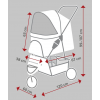 Kočík BUGGY na vzduchových pneu, 60 x 112 x 120 cm, nosnosť 20 kg, antracitová