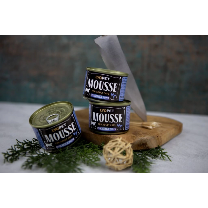 LYOPET Mousse pre mačky kura & tuniak 170 g