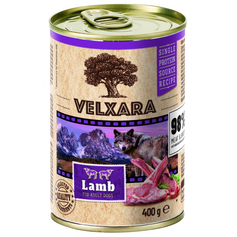 Velxara Pate Lamb 400g for adult dogs (min. odber 6 ks)