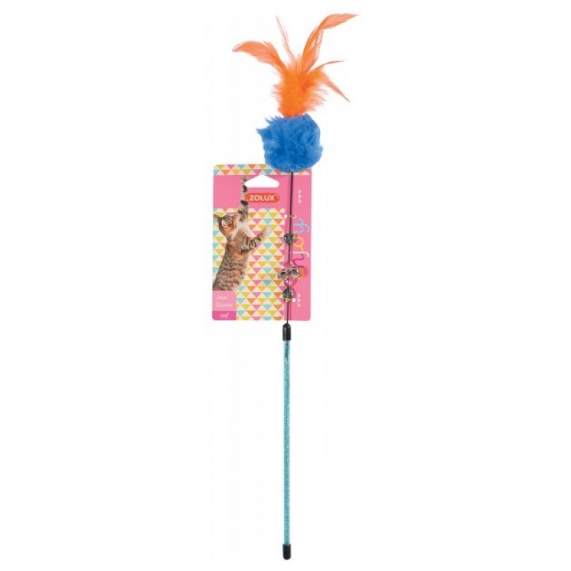 Hračka mačka udica PomPom Fishing mix farieb Zolux