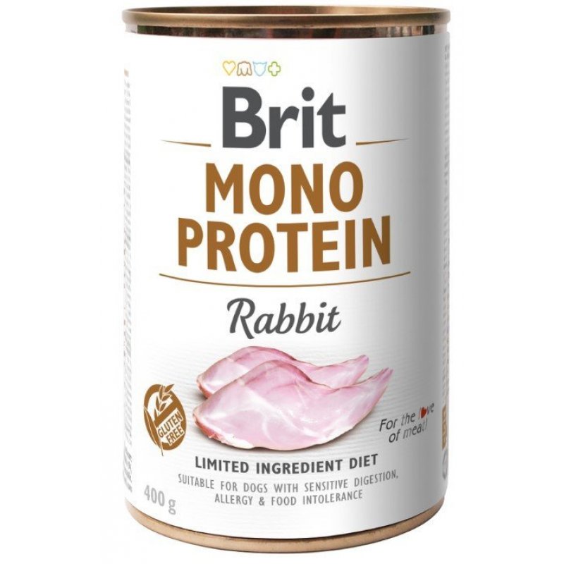 Brit Dog konz Mono Protein Rabbit 400g (min. odběr 12 ks)
