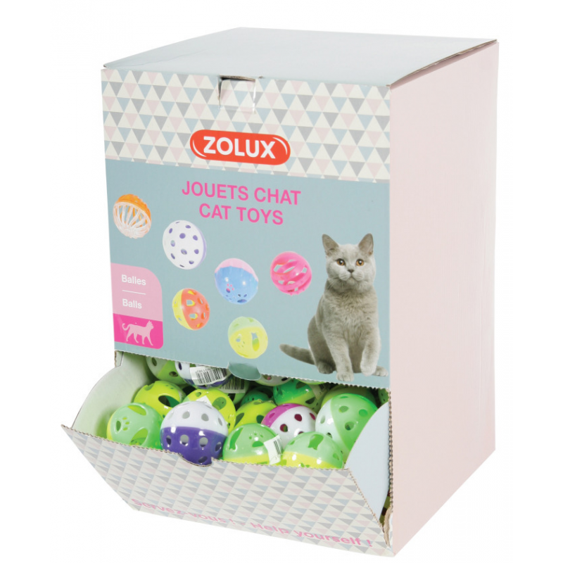 Hračka mačka Display zvoniace loptičky 204ks Zolux