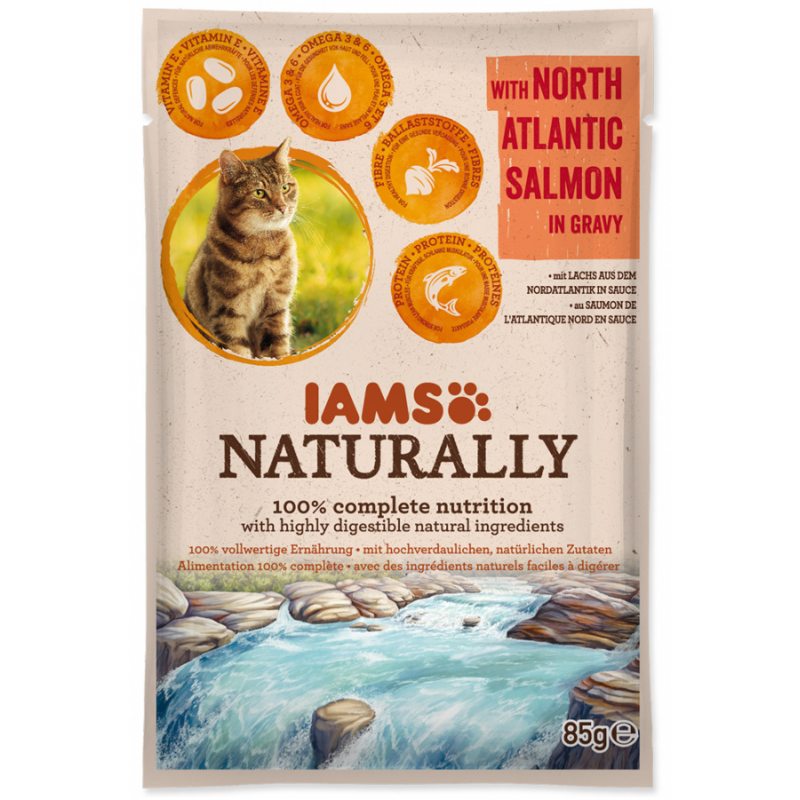 Iams Cat losos v omáčke vrecko 85g