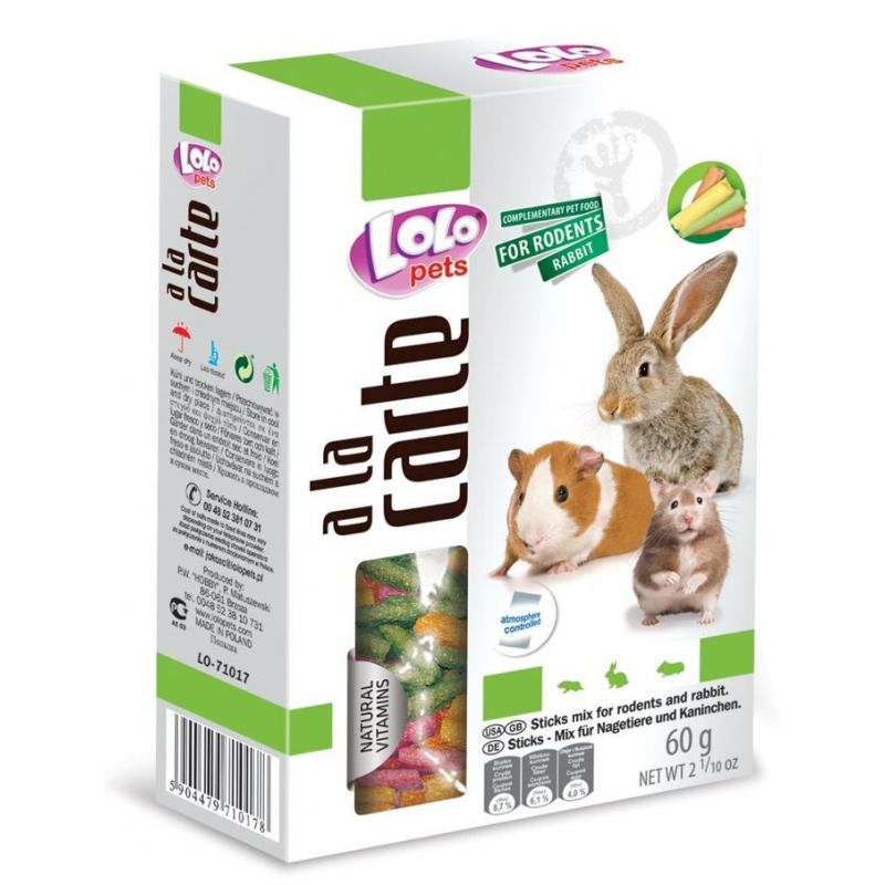 LOLO Diners FINGERS mix pre hlodavce 60 g