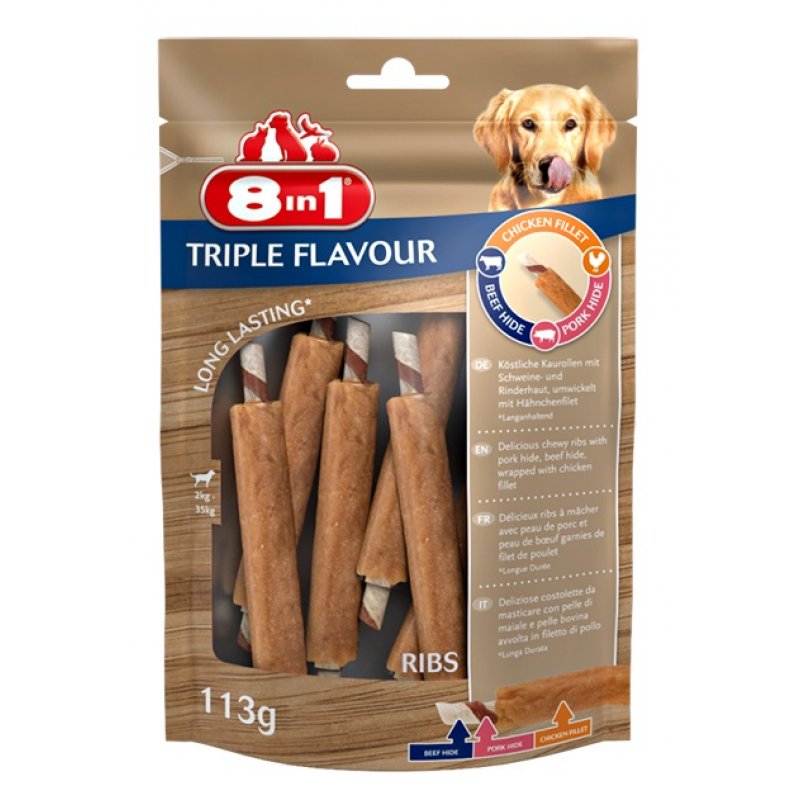 Pochúťka 8in1 Triple Flavour ribs (6ks)