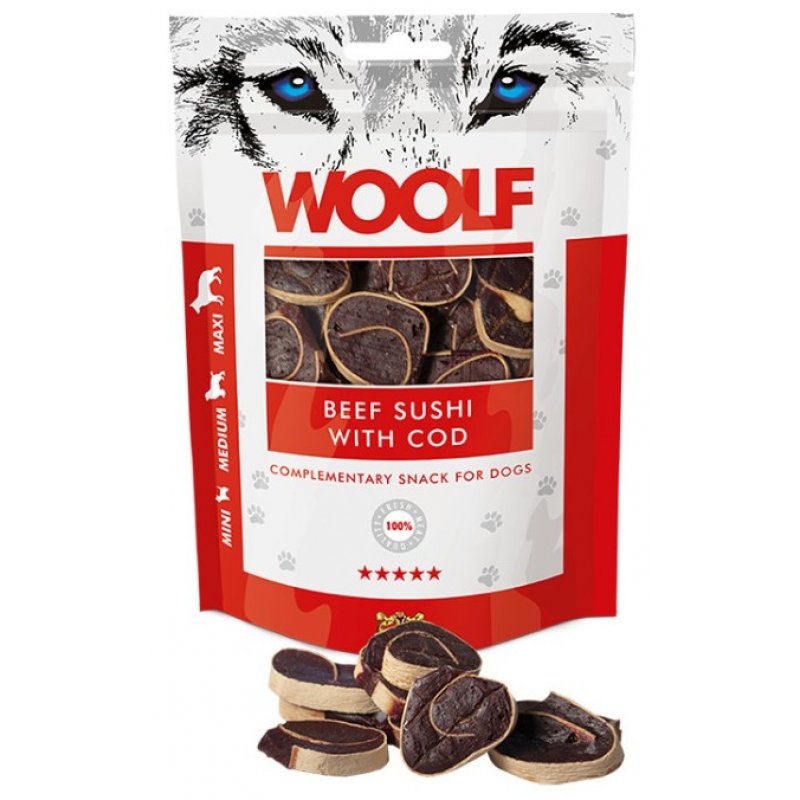 WOOLF Beef sushi with cod 100g