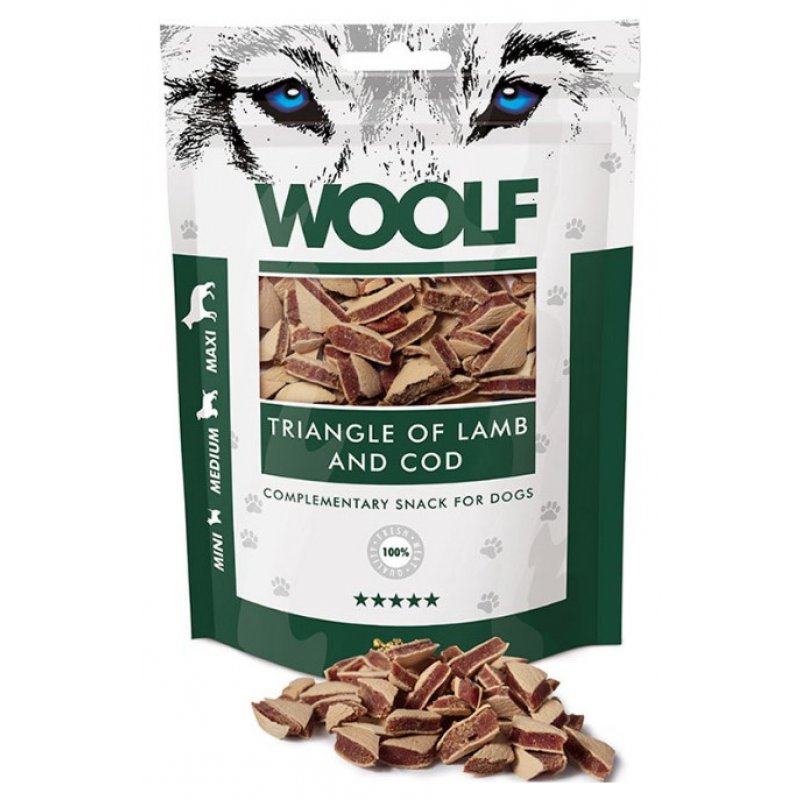 Woolf pochúťka Lamb and Cod Triangle 100g