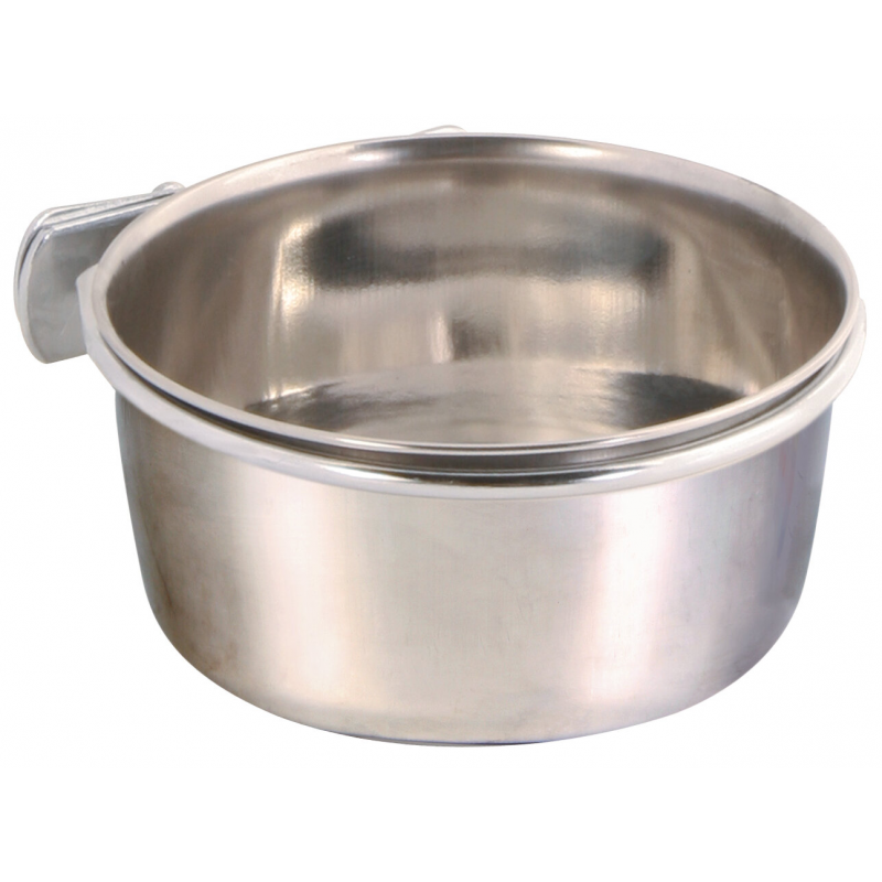 Nerezové krmítko s pevným úchytom do klietky 300ml/9cm TRIXIE