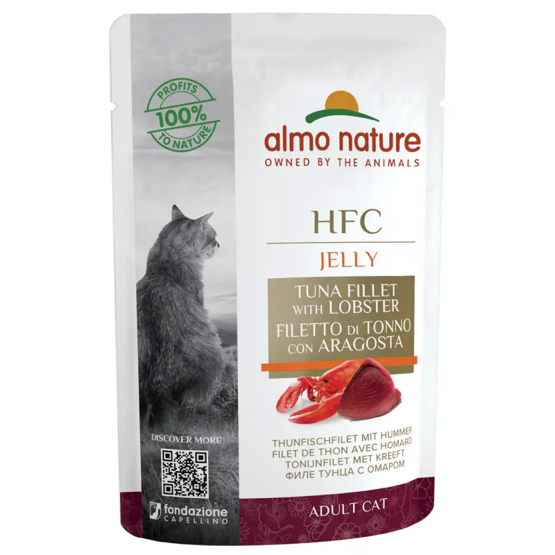 Almo Nature HFC Jelly - Filet z tuniaka a homár 55g (odber 24 ks)