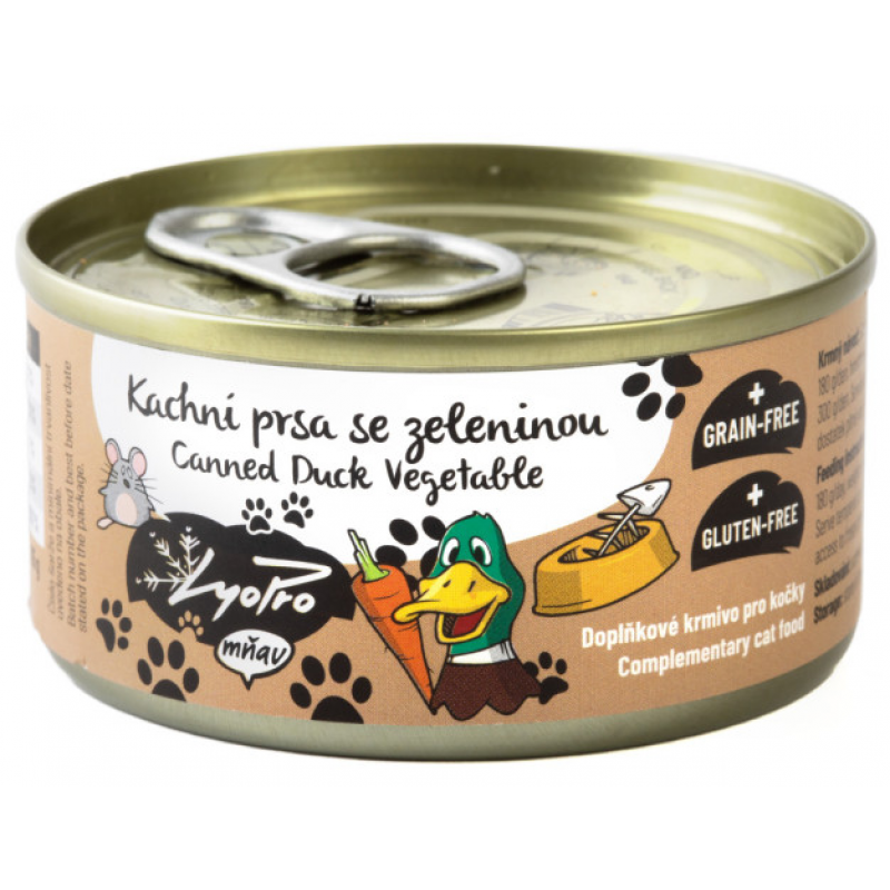Lyopro mňau konz. Kačacie prsia so zeleninou 85g