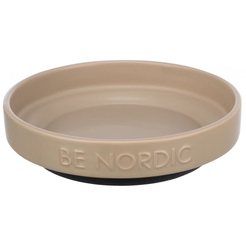 BE NORDIC keramická miska plytká, 0.3l / 16 cm, šedohnedá