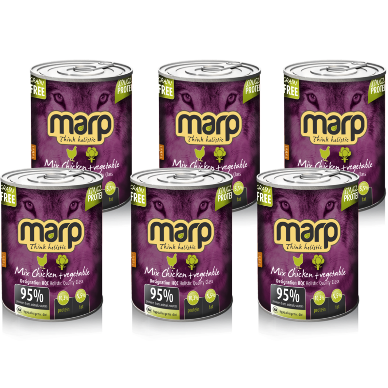 Marp Mix konzerva pre psy kura+zelenina 6x400g