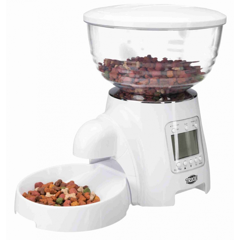 Automatické krmítko TX7, zásobník na 5 l, 5 dávok 40x26x34cm (RP 0,12 €)