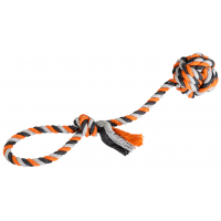 Preťahovadlo HipHop bavlnená lopta 9 cm, 58 cm/300 g šedá, tm.šedá, oranžová