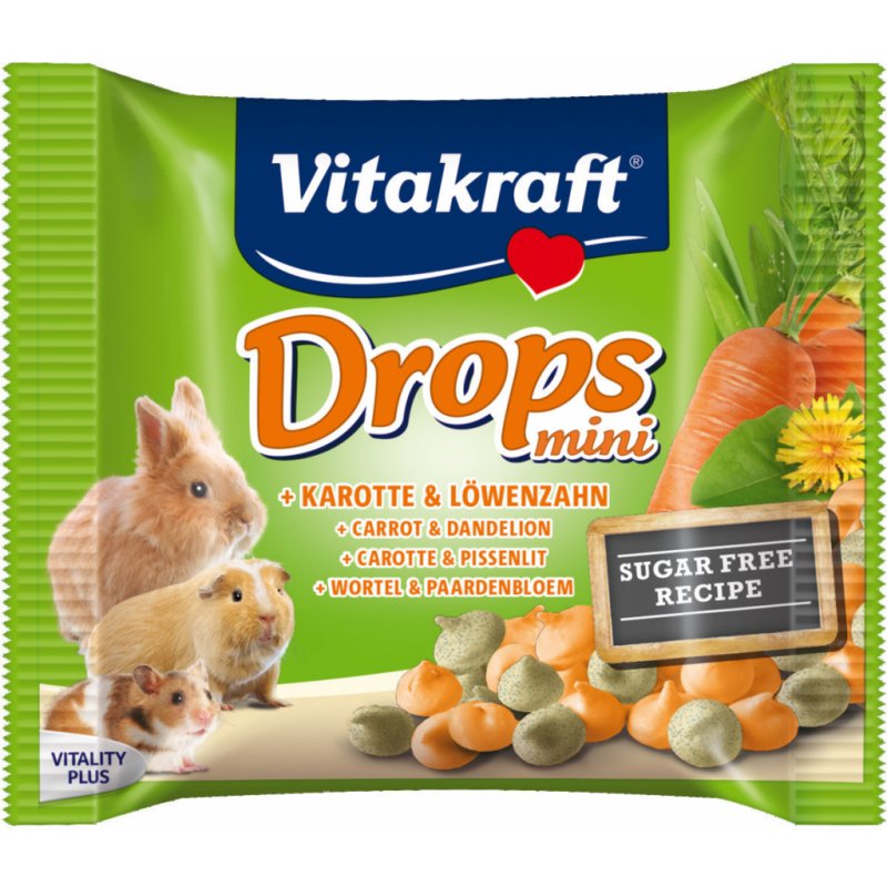 Vitakraft Rodent Rabbit Drops mini Happy 40g