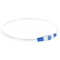Flash light ring USB, blikací obojok, L-XL: 65 cm / ø 8 mm, modrá (RP 0,30 €)
