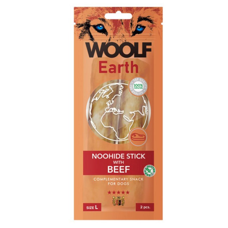 Woolf pochúťka Earth NOOHIDE L Sticks with Beef 85g