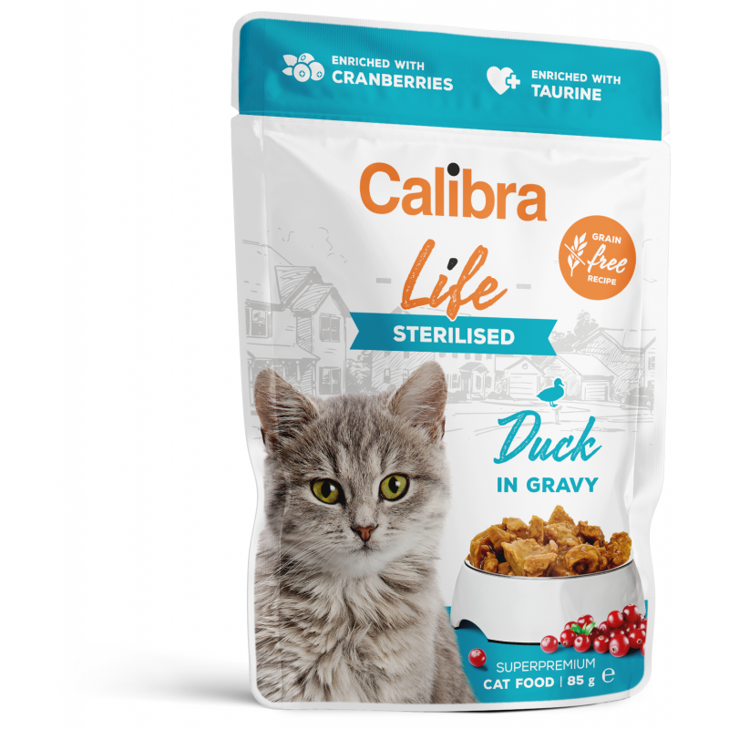 Calibra Cat Life kapsa Sterilised Duck in gravy 85g