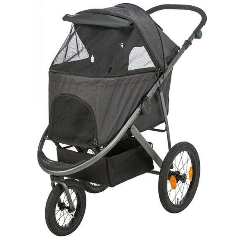 Kočík BUGGY na vzduchových pneu, 60 x 112 x 120 cm, nosnosť 20 kg, antracitová