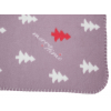 Vianočná deka NIVIA 100x70 cm, fleece, šedá/berry/petrolejová