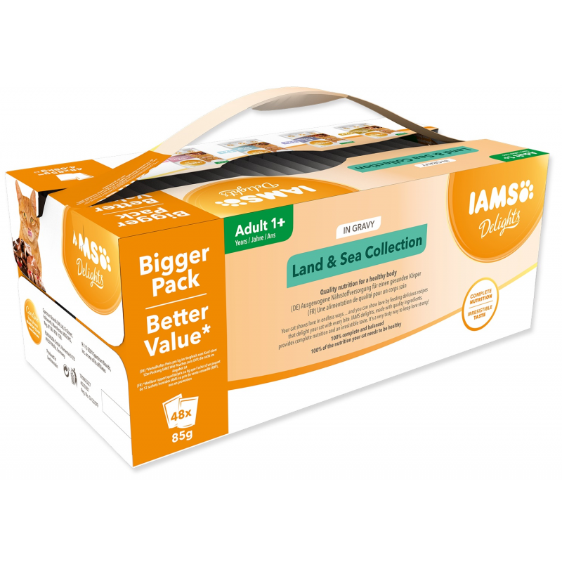 Iams Cat mix mäsa v omáčke multipack 48 x 85g