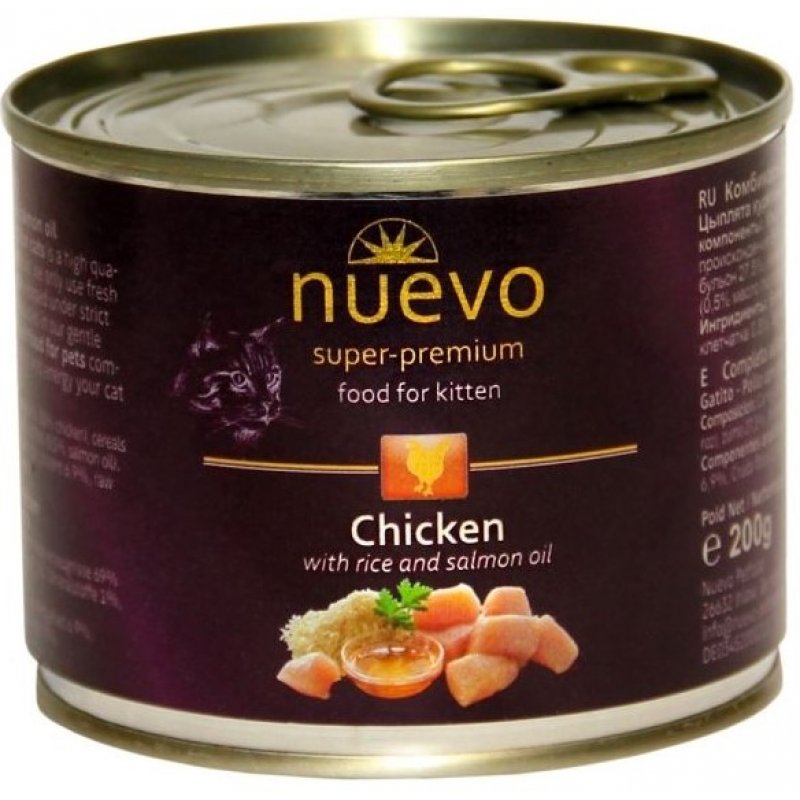 Nuevo Cat mačiatko konzerva Kitten Chicken 200g