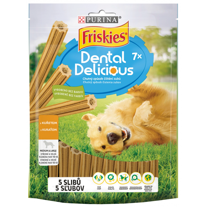 Friskies pochúťka pes Dental Delicious Medium & Large 200g