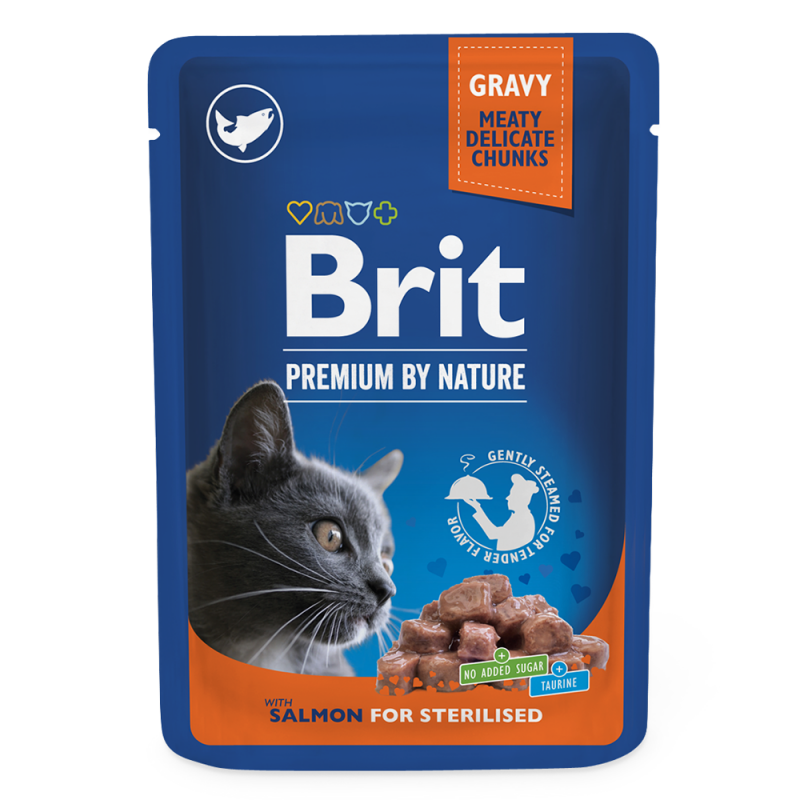 Brit Premium Cat kapsa Salmon for Sterilised 100g