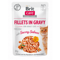 Brit Care Cat Fillets in Gravy Savory Salmon 85g