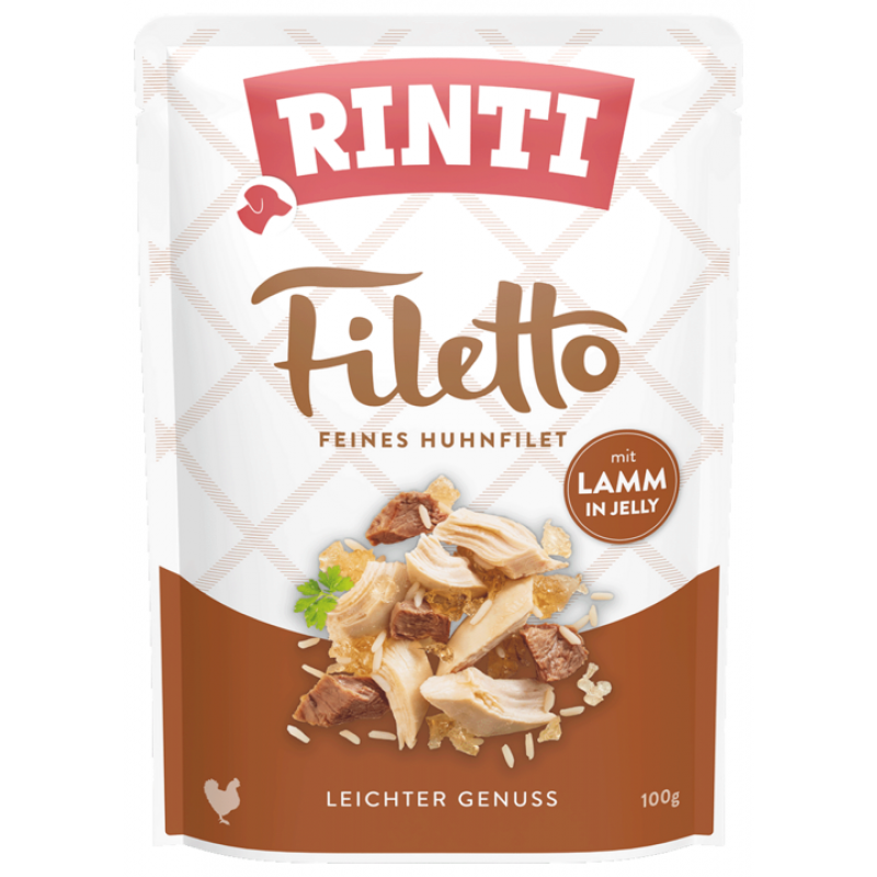 Rinti Dog Filetto kapsa kuře+jehně v želé 100g (min. odběr 24 ks)