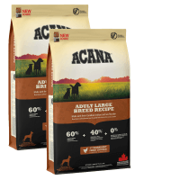 2x Acana Dog Adult Large Breed Heritage 17kg