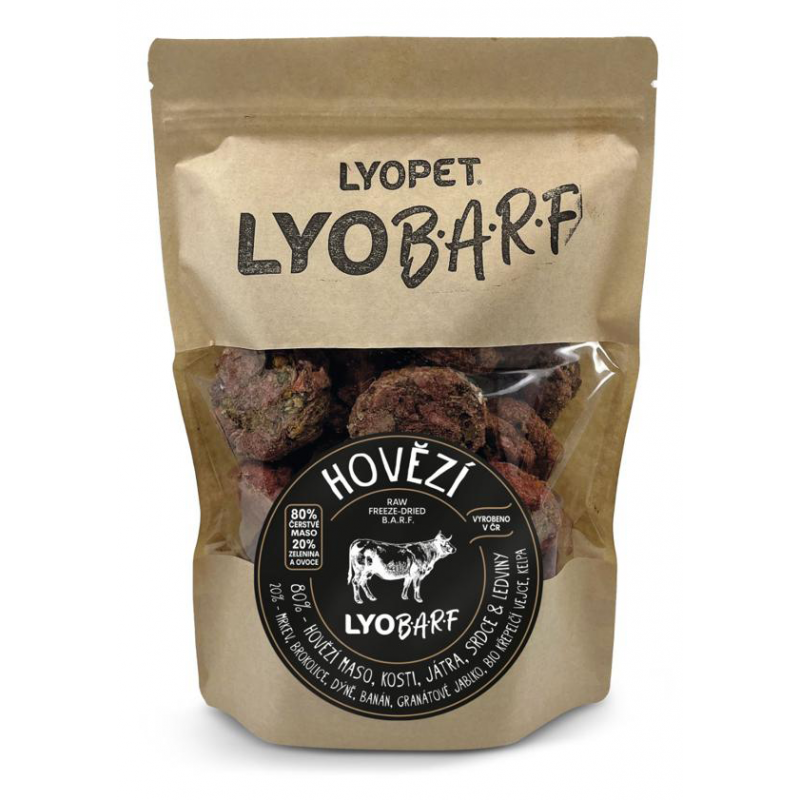 LYOPET LyoBARF Beef 1 ks (hovädzie BARF pre psov)