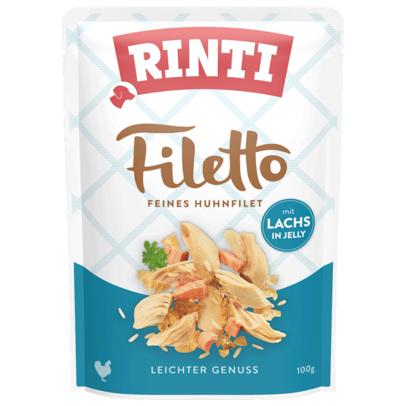 Rinti Dog Filetto kapsa kuře+losos v želé 100g (min. odběr 24 ks)