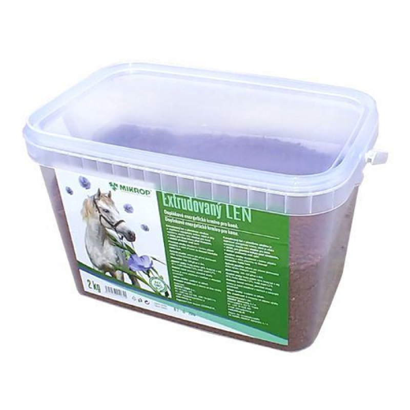 Mikrop Extrudovaný ľan pre kone kýblik 2kg