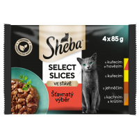 Sheba vrecko Šťavnatý výber v šťave 4x85g
