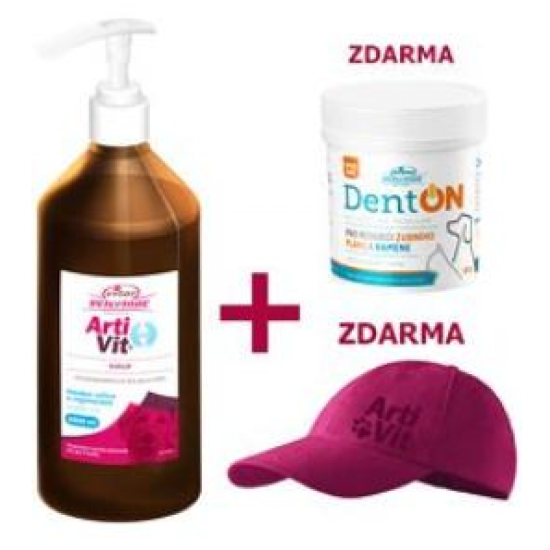 VITAR Veterinae ArtiVit Sirup 1000ml+DentON100g+šiltovka