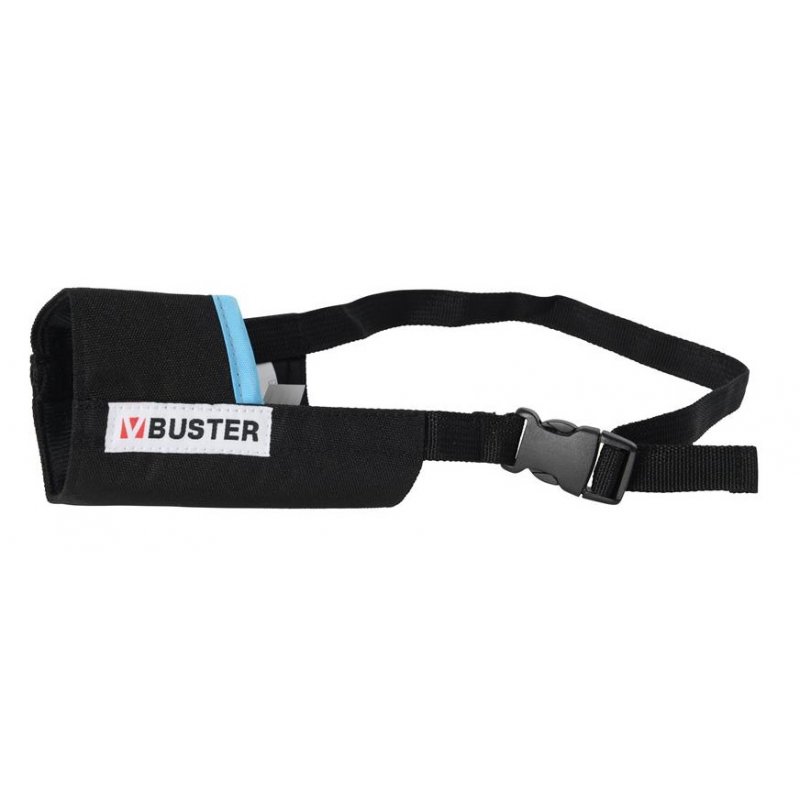Fixačný čierny náhubok s tyrkysovým okrajom BUSTER Easy ID XL