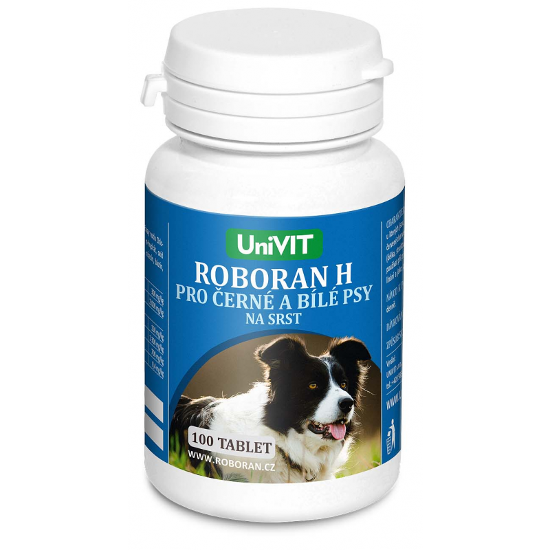 Roboran H pre psy čierne a biele 100tbl