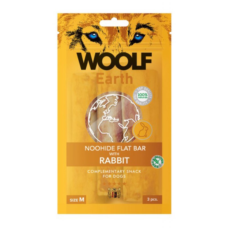 Woolf pochúťka Earth NOOHIDE M Rabbit 90g