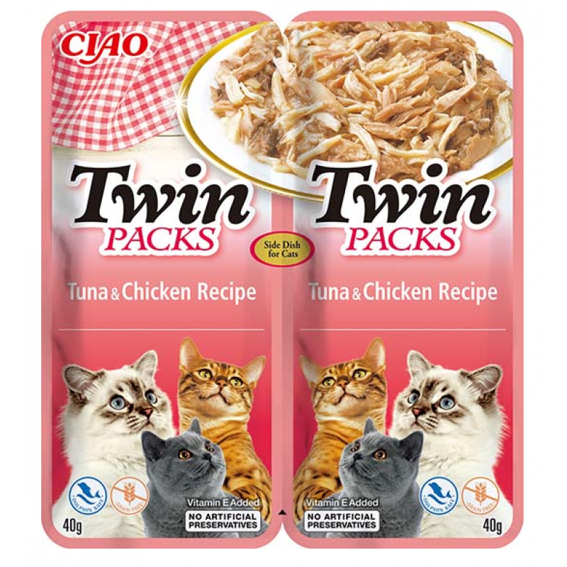 Churu Cat Twin Packs Tuna & Chicken in Broth 80g
