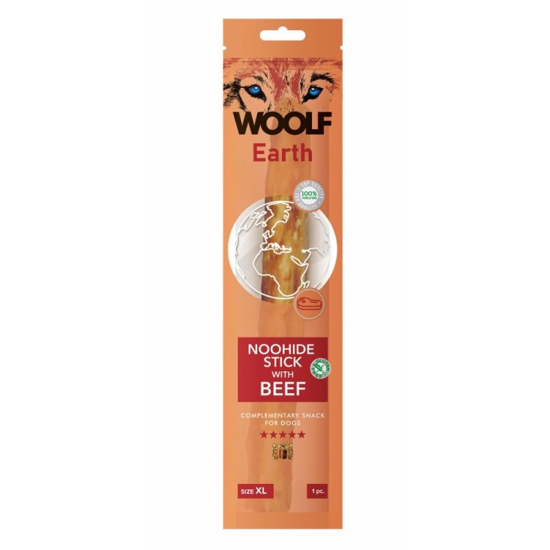 Woolf pochúťka Earth NOOHIDE XL Stick with Beef 85g