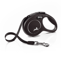 Vodítko FLEXI Classic černá XS pásek 3m/12kg