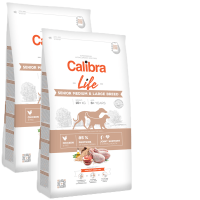 2x Calibra Dog Life Senior Medium & Large Chicken 12 kg